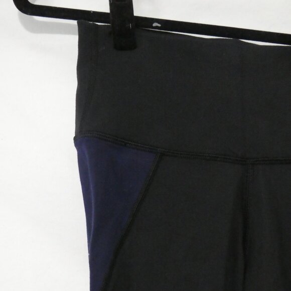 TNA - Aritzia | small | Black Leggings With Navy Blue Panel Front and Back - Picture 3 of 16